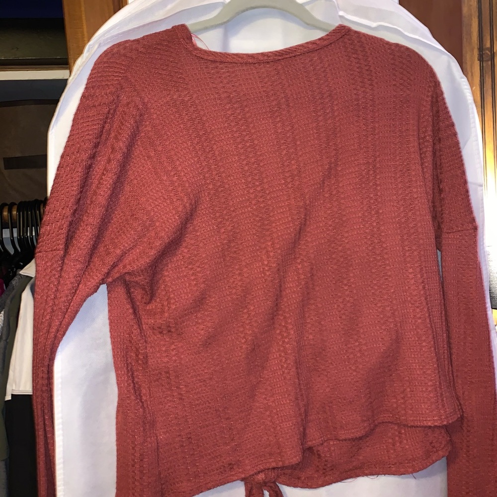 Pink button up sweater